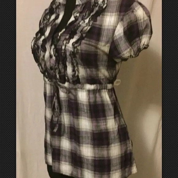 Women’s XL plaid tie waist blouse from Arizona - Picture 4 of 7